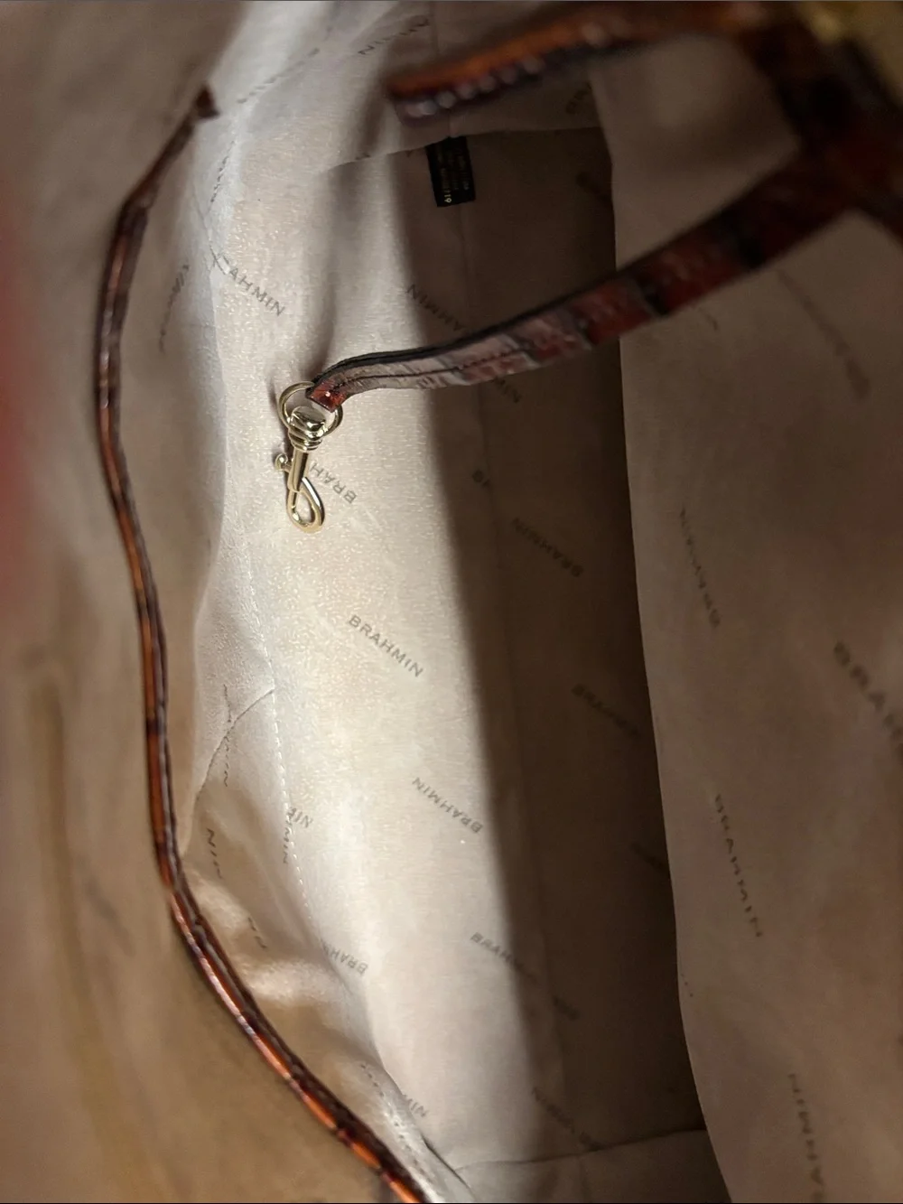 NWOT Brahmin Pecan Melbourne Duxbury Satchel
